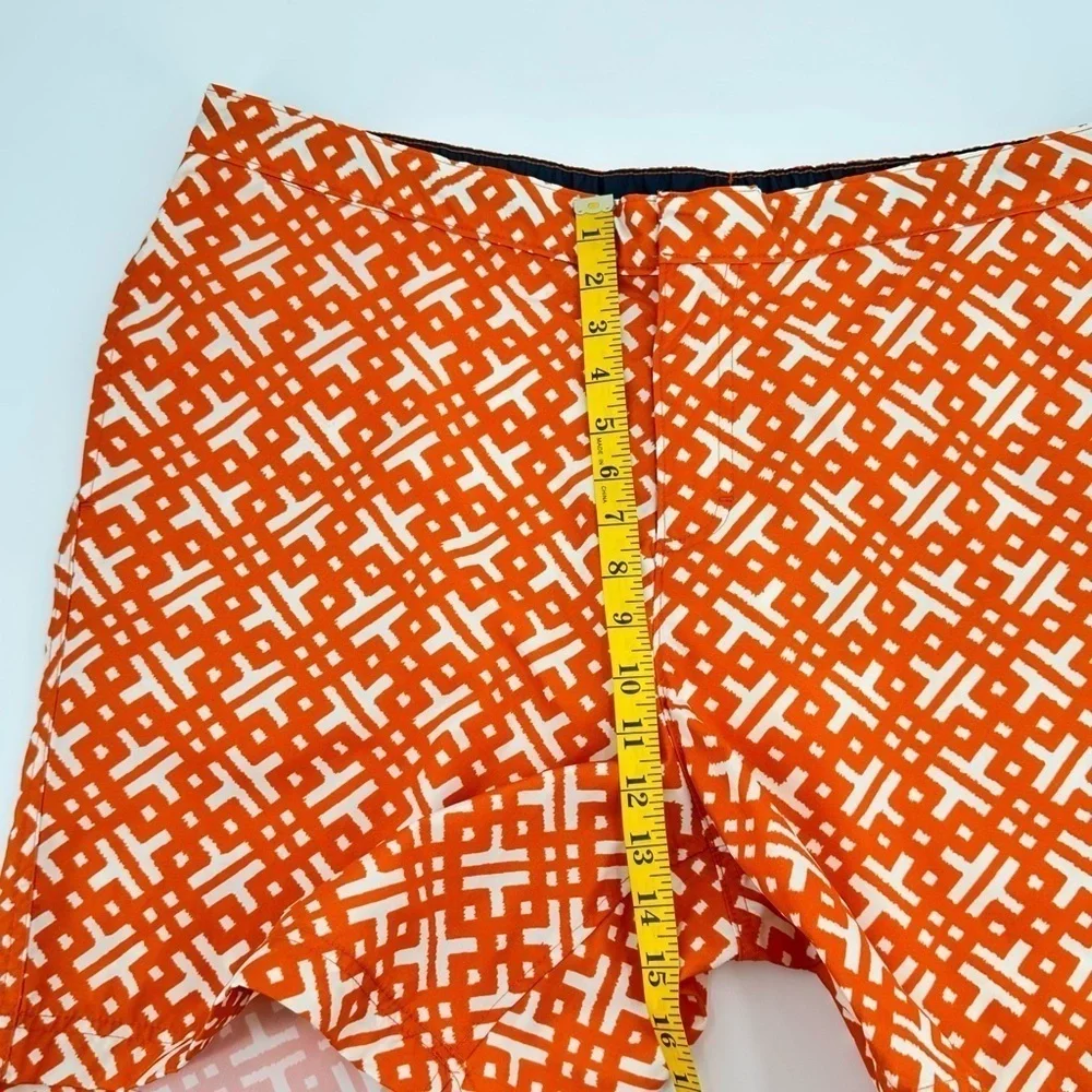Lands’ End Men’s Stylish Orange Swim Shorts New Lined w/Pockets Swim Size 42